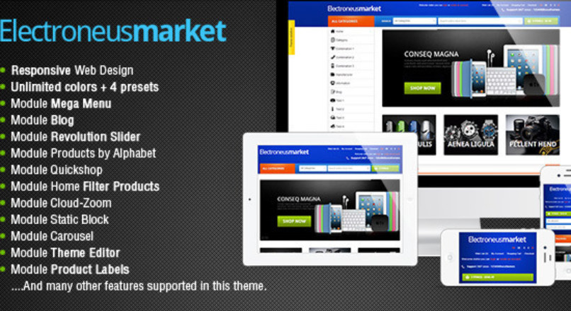 Responsive OpenCart Theme — Boss Electronues
