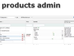 Fast Product Admin for OpenCart