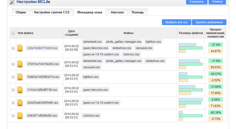 MCLite — Автоматическое сжатие CSS 1.1