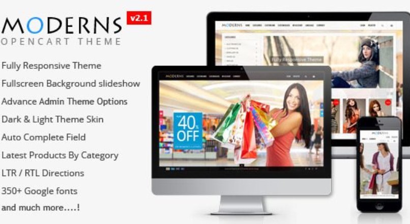 Moderns — Fullscreen Background OpenCart Theme