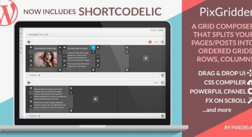 PixGridder Pro Page Grid Composer for WordPress v3.3.3.p