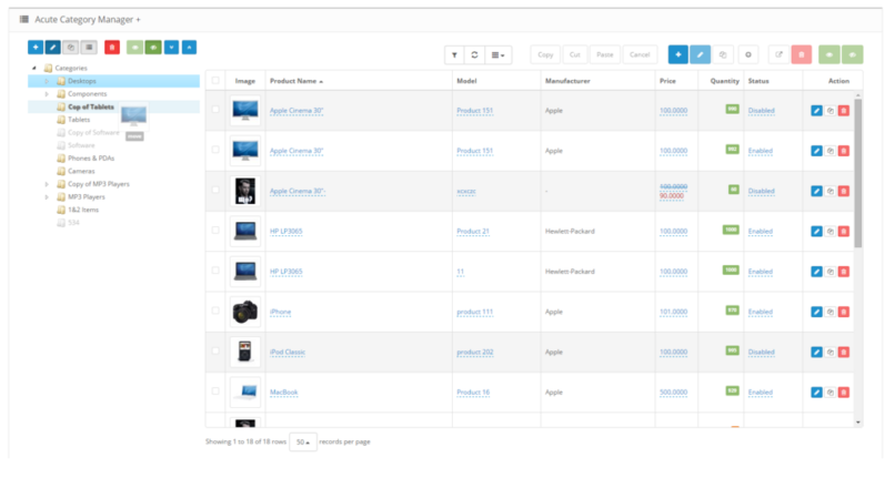 Управление категориями 1.8.2 opencart 1.5.X(null)