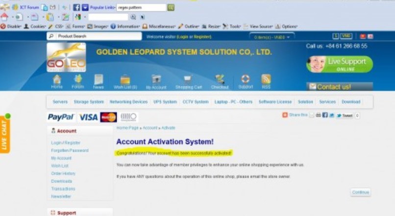 Account Activation by Email