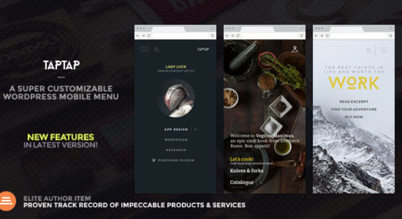 TapTap v2.3 – A Super Customizable WordPress Mobile Menu