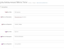 SEO: Мультиязычные Мета Теги Opencart 2