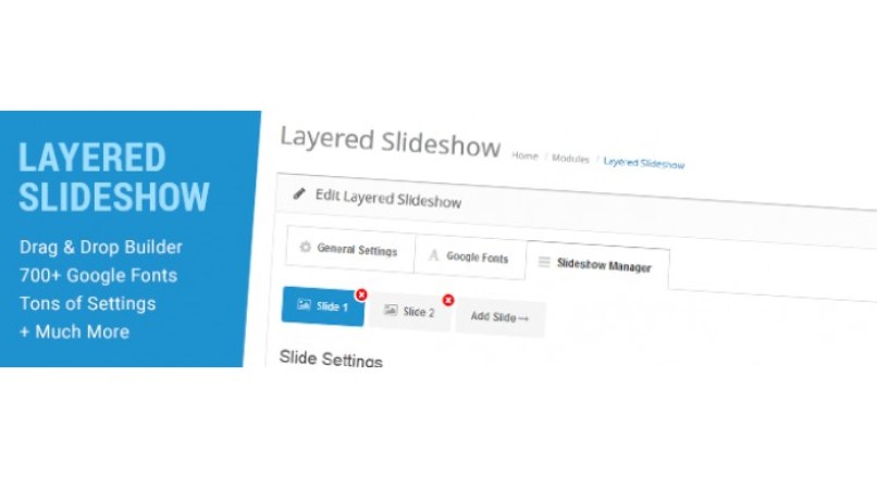 Slideshow with Drag & Drop Slides Builder