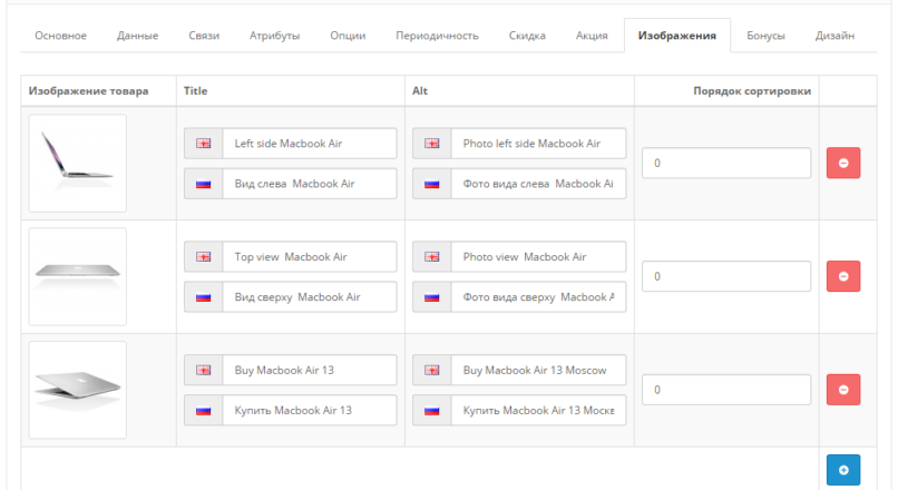 Модуль Custom Image Titles для Opencart 2.x
