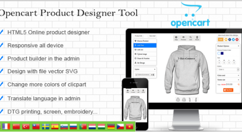 Opencart Custom Product Designer v 4.1.5