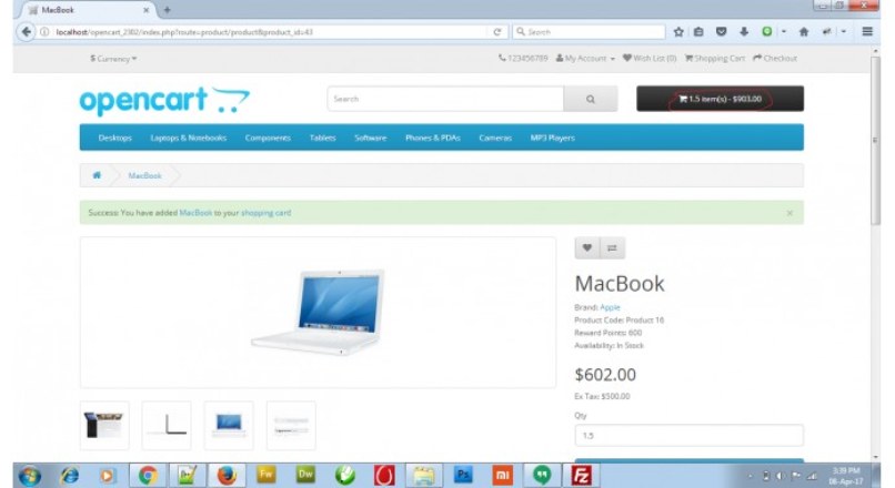 Decimal Quantity Opencart 2.x Десятичные числа товара