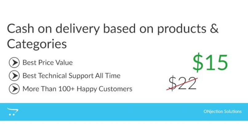 Cash on delivery based on products & Categories