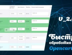 Быстрая обработка заказ Opencart_2_x v_2.0.1