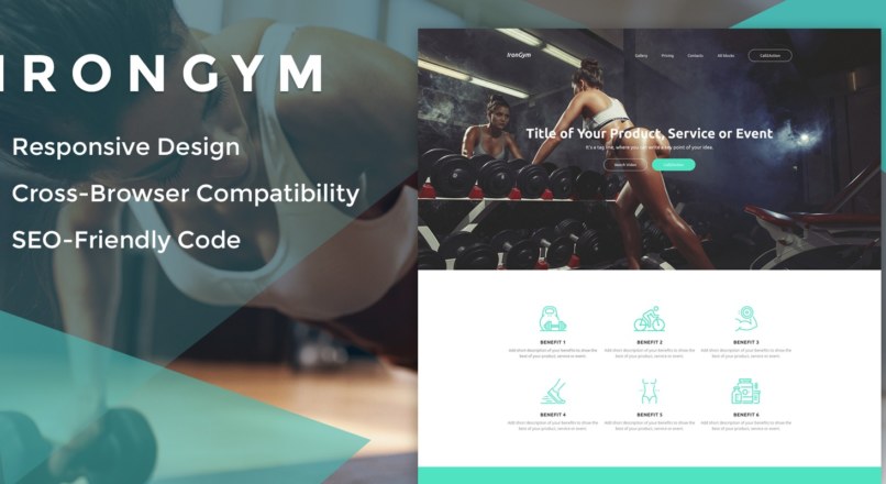 IronGym Landing Page HTML