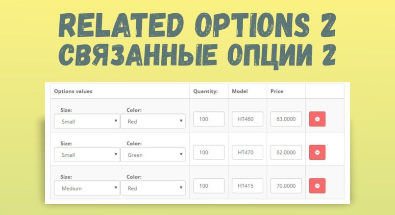 Related options 2 / Связанные опции 2 [vqmod]