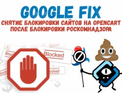 GOOGLE fix, снятие блокировки сайтов на Opencart после Роскомнадзора 1.0.1