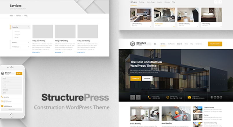StructurePress — Construction and Architecture WordPress Theme v1.10.0 Nulled
