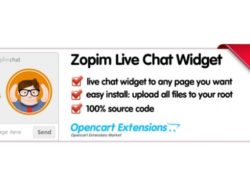 Zopim Live Chat Widget — OpenCart 2.X