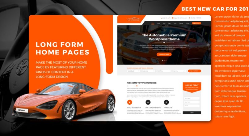 VW Automobile Pro — WordPress Theme