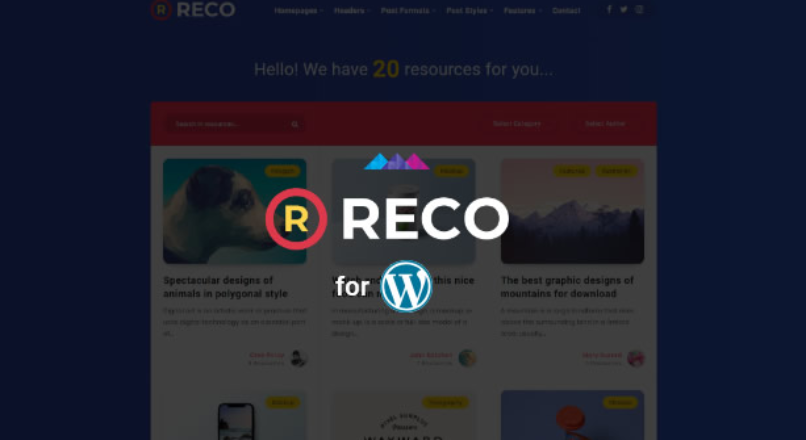 Reco 2.6.2 – Minimal Theme for Freebies