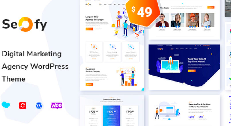 Seofy v1.3 — шаблон для Digital агентства WordPress