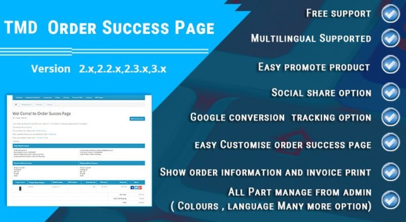 Order Success Page — Opencart 2.x-3.x