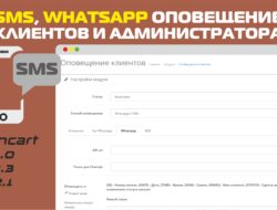 SMS, Whatsapp оповещение клиентов и администратора