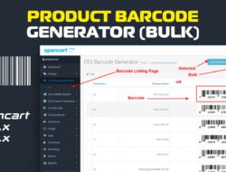 Product barcode generator (bulk) / Генератор штрих-кодов Opencart