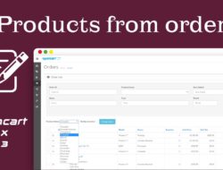 Products from order Opencart