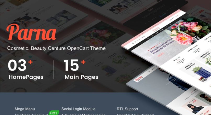 Parna — Multipurpose Responsive OpenCart 2.3 Theme | Cosmetic | Beauty Center | Fashion Store