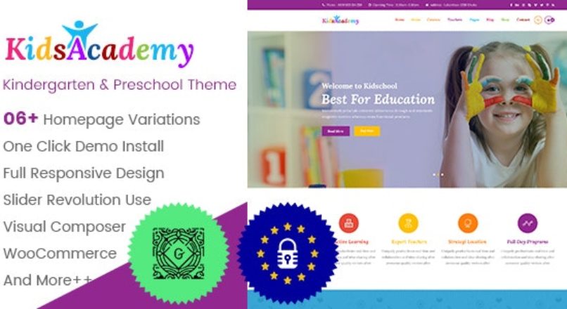 KidsAcademy — Kids, Kindergarten & Preschool WordPress Theme v.1.3.4