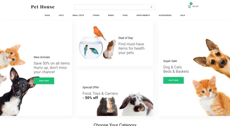 Pet House — Pet Shop eCommerce Modern OpenCart Template