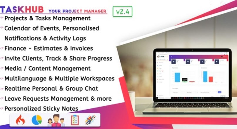 Taskhub Управление проектами, CRM v.2.4 VIP
