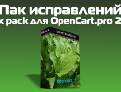 Пак исправлений / Fix pack для OpenCart.pro 2.X