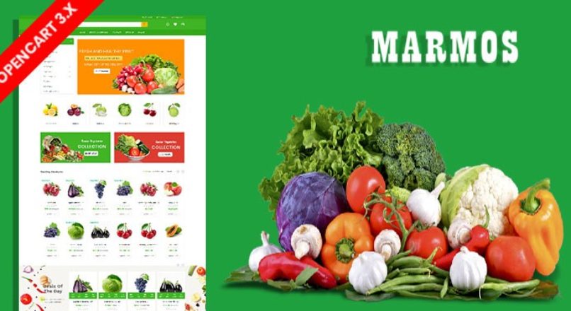 Marmos Organic & Grocery Ecommrce Website Template