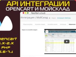 API интеграции Opencart и Мойсклад Расширенная версия v.1.1.26 VIP KEY