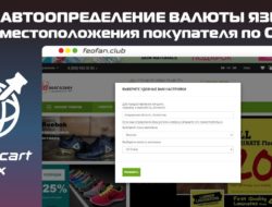 Автоопределение валюты, языка и местоположения покупателя по GeoIp v14
