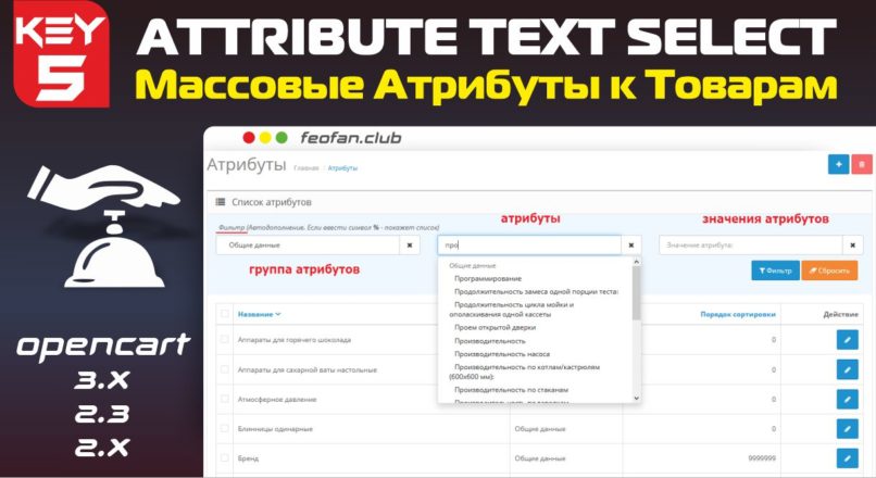 Attribute Text Select 5