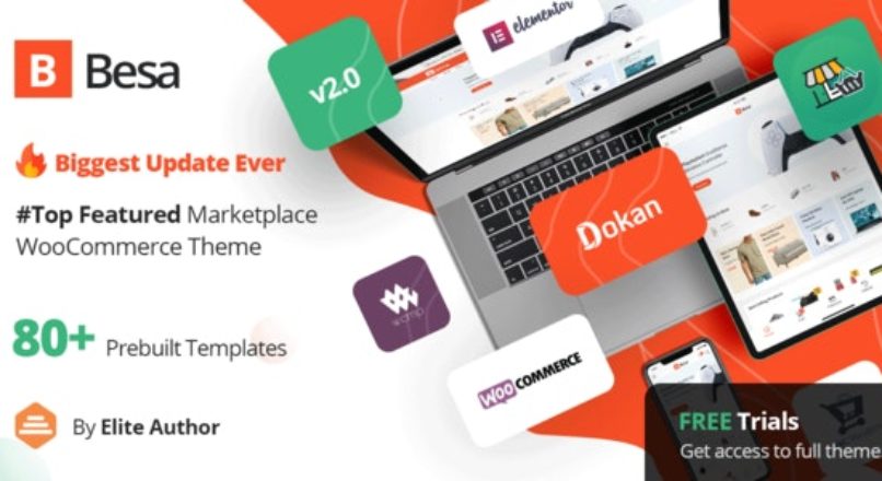 Besa Elementor Marketplace WooCommerce Theme v2.0.8