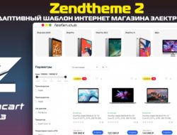 Zendtheme 2 адаптивный шаблон интернет магазина электроники v.3.5 VIP