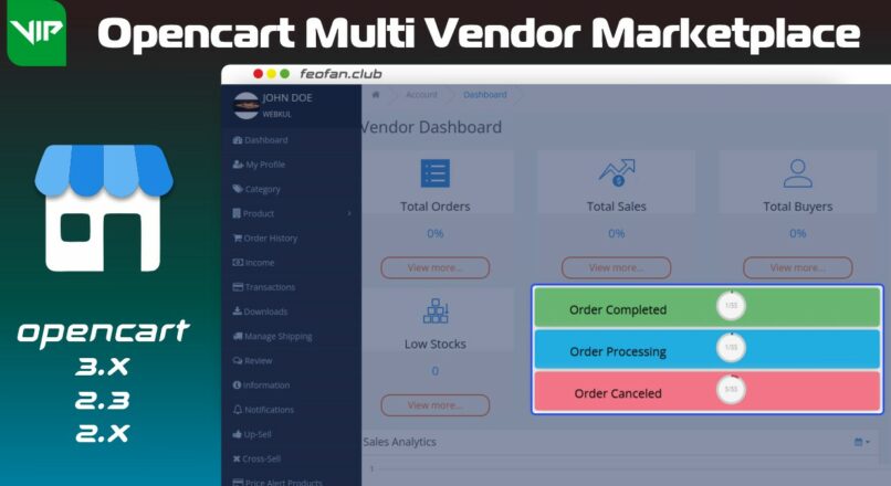 Opencart Multi Vendor Marketplace VIP