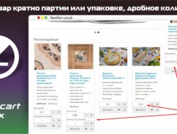 Товар кратно партии или упаковке, дробное количество v1.3.13