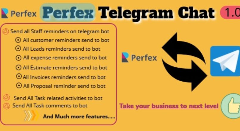 Модуль чата Perfex CRM и TelegramBot v1.0.0