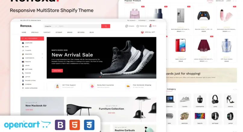 Renoxa — Multipurpose Opencart Responsive theme + Quickstart